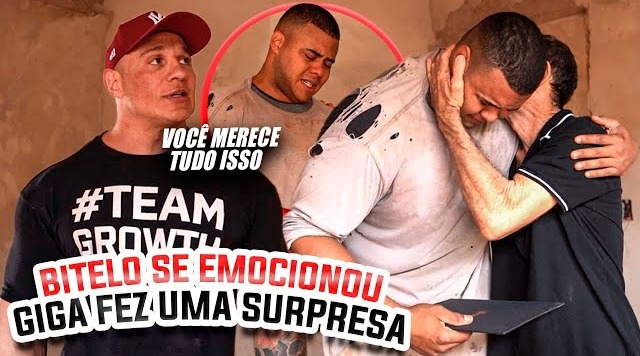 Thumbnail video youtube:
Bitelo Natural mostrando o sua casa para Fabio Giga e entrando para o mundo Fitness