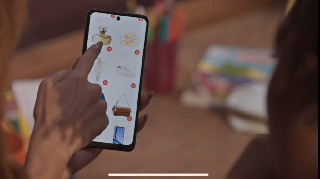Variedade de produtos no app